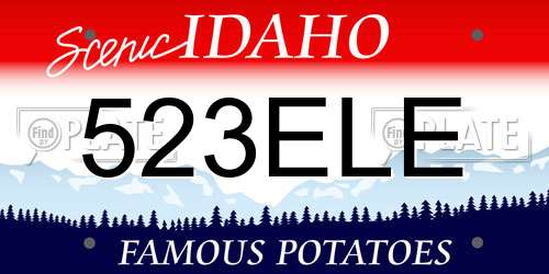 523ELE Idaho License Plate