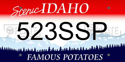 523SSP Idaho License Plate