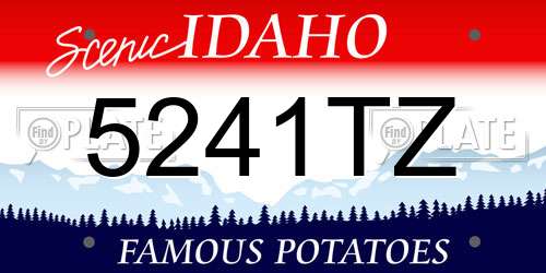 5241TZ Idaho License Plate