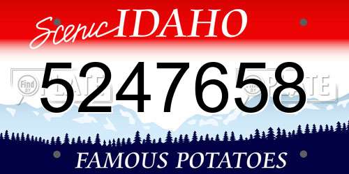 5247658 Idaho License Plate