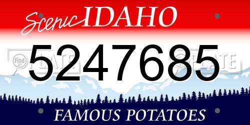 5247685 Idaho License Plate