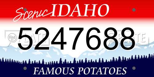 5247688 Idaho License Plate