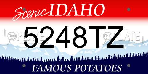 5248TZ Idaho License Plate