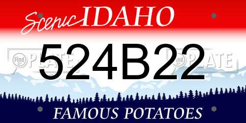 524B22 Idaho License Plate