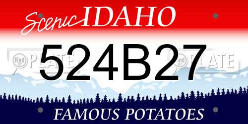 524B27 Idaho License Plate