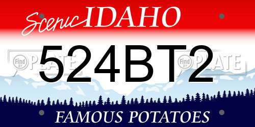 524BT2 Idaho License Plate