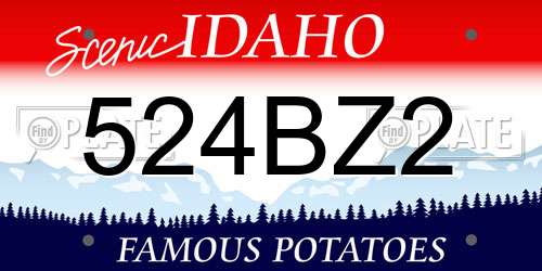 524BZ2 Idaho License Plate