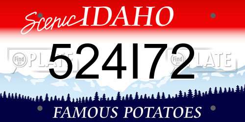 524I72 Idaho License Plate
