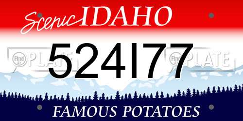 524I77 Idaho License Plate