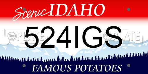 524IGS Idaho License Plate