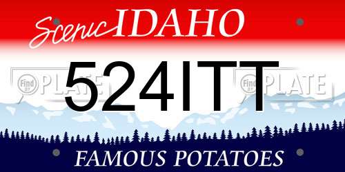 524ITT Idaho License Plate