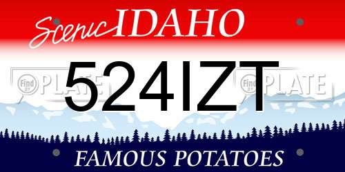 524IZT Idaho License Plate