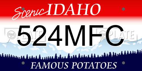 524MFC Idaho License Plate