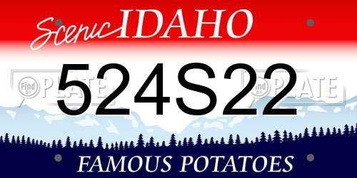 524S22 Idaho License Plate