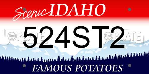 524ST2 Idaho License Plate