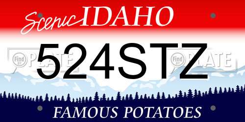 524STZ Idaho License Plate