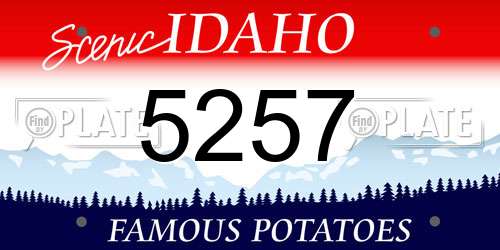 5257 Idaho License Plate