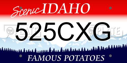 525CXG Idaho License Plate