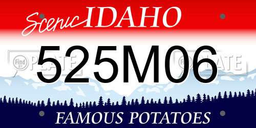 525M06 Idaho License Plate