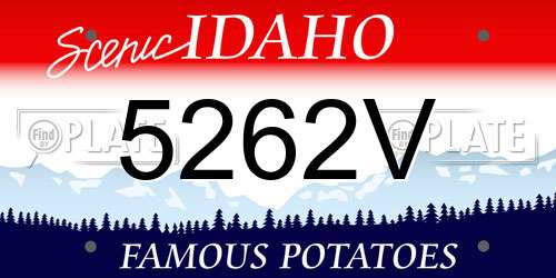 5262V Idaho License Plate
