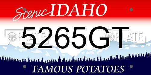 5265GT Idaho License Plate