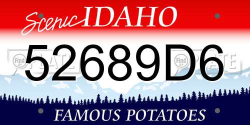 52689D6 Idaho License Plate