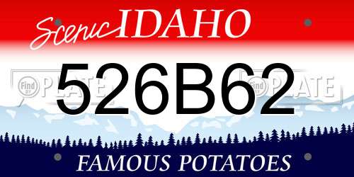 526B62 Idaho License Plate