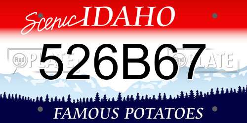 526B67 Idaho License Plate