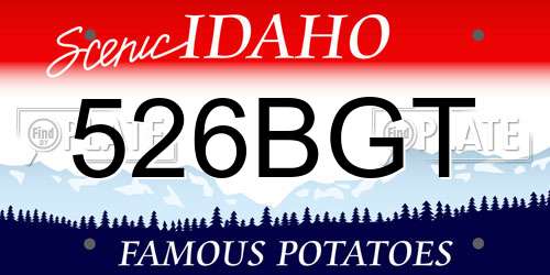 526BGT Idaho License Plate