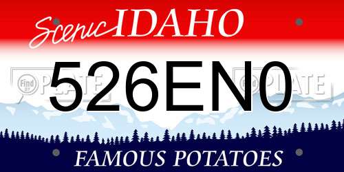 526EN0 Idaho License Plate
