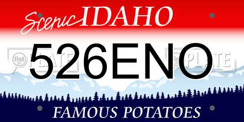 526ENO Idaho License Plate