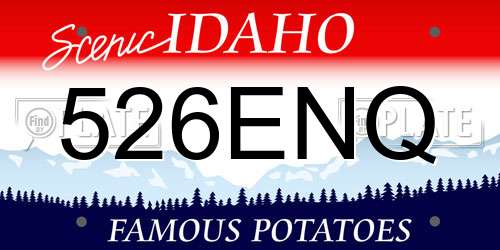 526ENQ Idaho License Plate