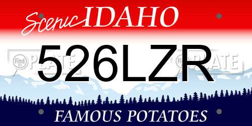 526LZR Idaho License Plate