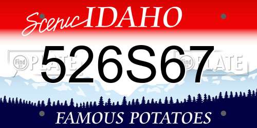 526S67 Idaho License Plate