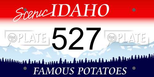 527 Idaho License Plate