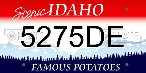 5275DE Idaho License Plate