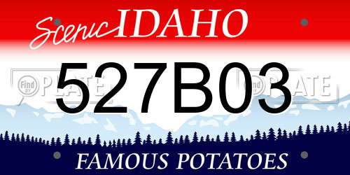 527B03 Idaho License Plate
