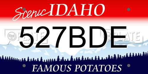 527BDE Idaho License Plate