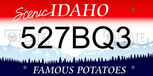 527BQ3 Idaho License Plate