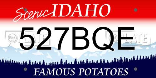 527BQE Idaho License Plate