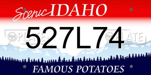 527L74 Idaho License Plate