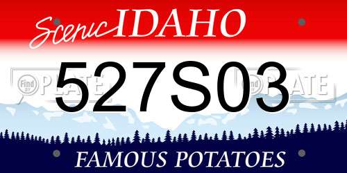 527S03 Idaho License Plate