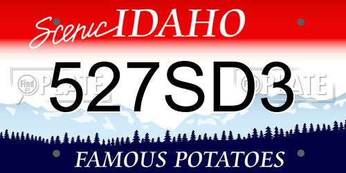 527SD3 Idaho License Plate