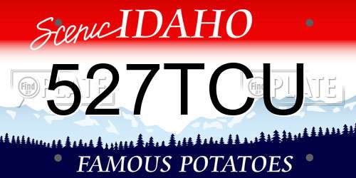 527TCU Idaho License Plate