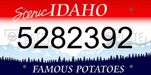 5282392 Idaho License Plate