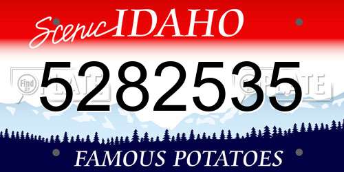 5282535 Idaho License Plate