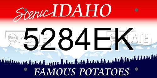 5284EK Idaho License Plate
