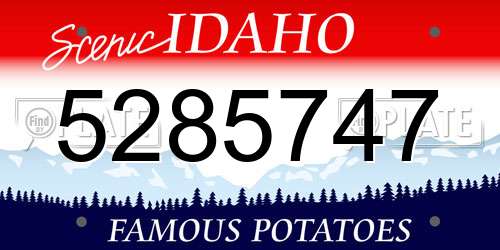 5285747 Idaho License Plate