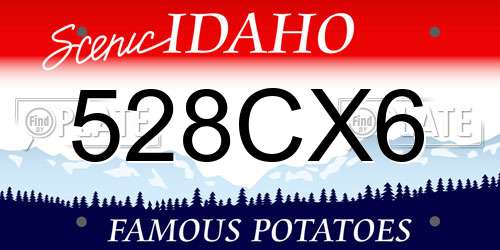 528CX6 Idaho License Plate