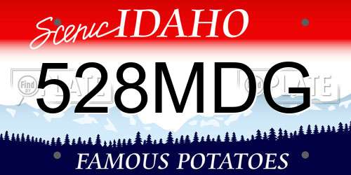 528MDG Idaho License Plate